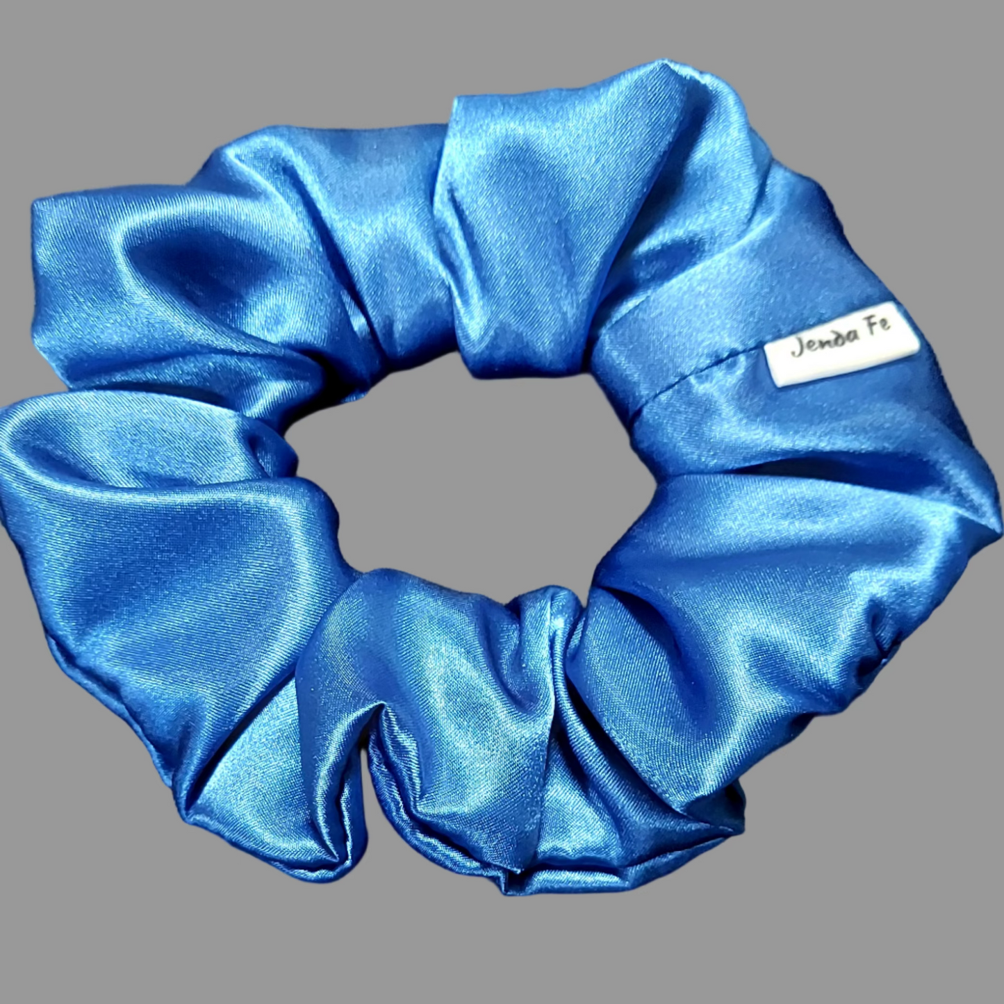 Royal Blue Satin Scrunchie