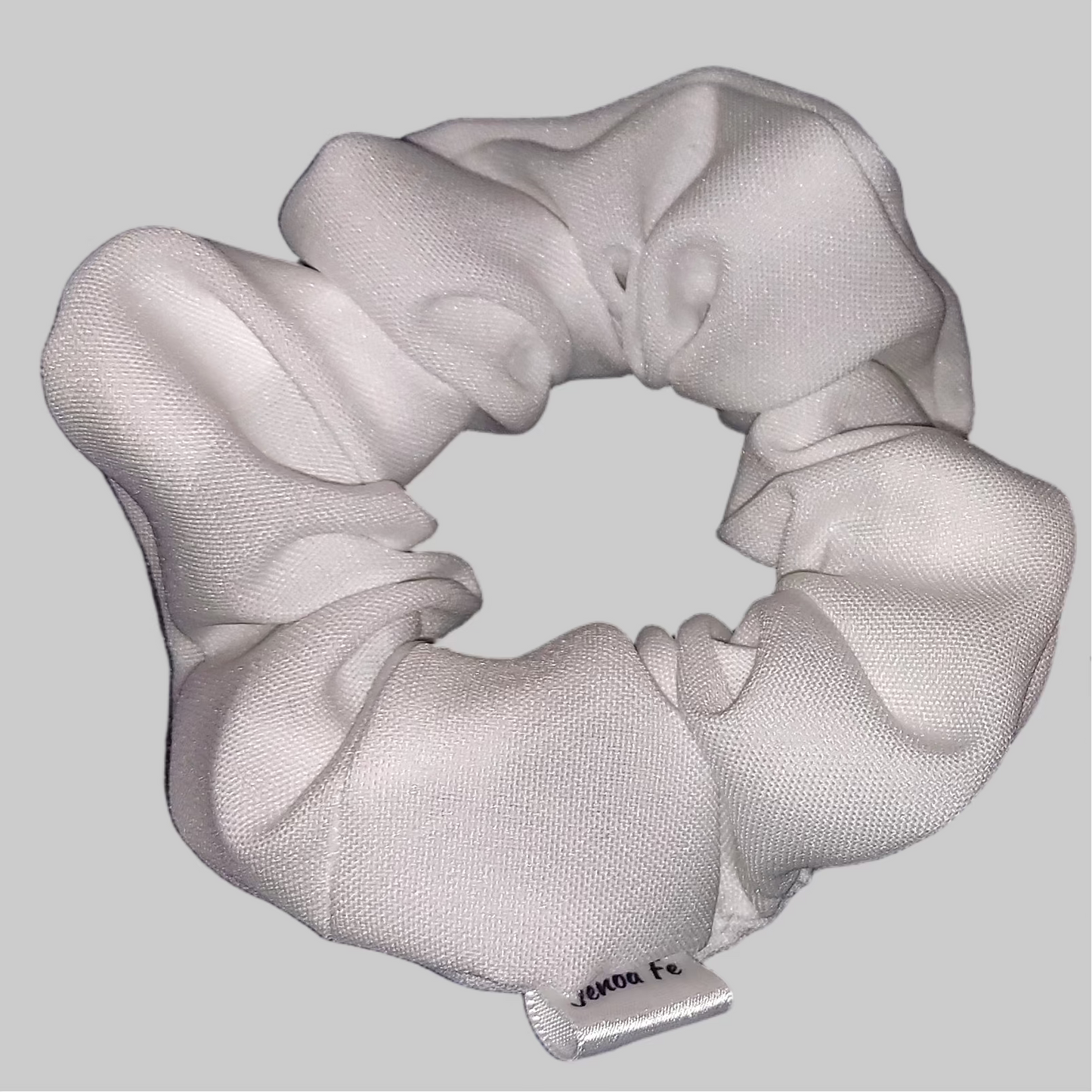 White Poplin Scrunchie