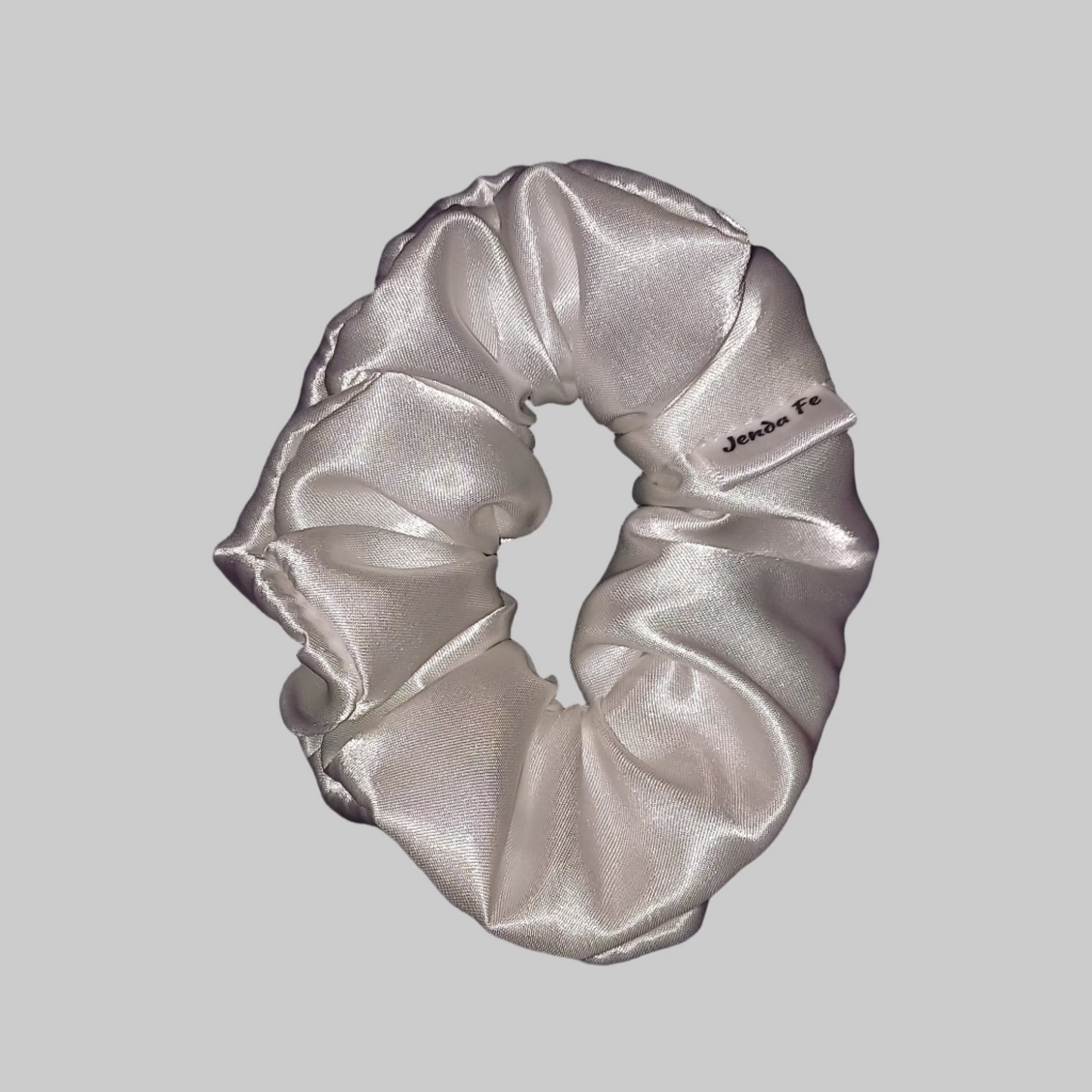 White Satin Scrunchie