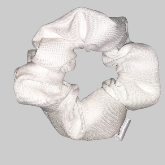 White Poplin Scrunchie