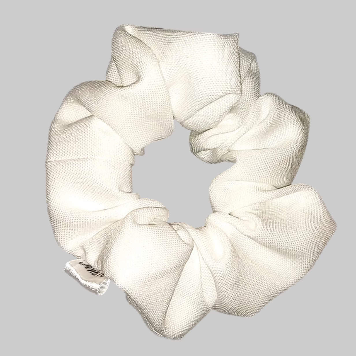 White Poplin Scrunchie