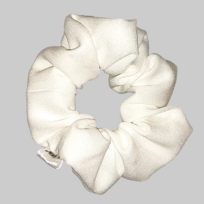 White Poplin Scrunchie