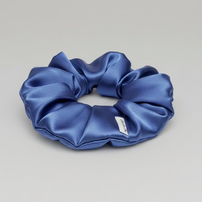 Royal Blue Satin Scrunchie
