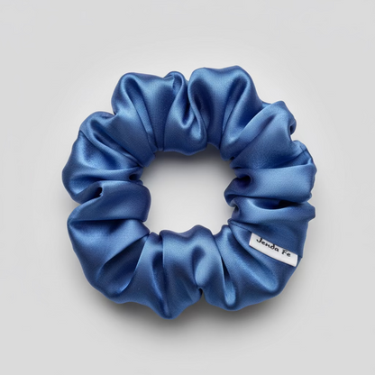 Royal Blue Satin Scrunchie
